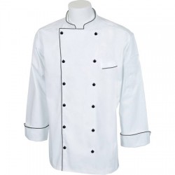 Chef Jacket - Black Piping 