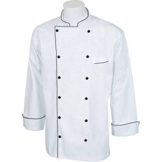 Details about   Men's Black Chef Coat Pink Piping Chef Jacket/ Chef Coat with Cap/exp shipping 