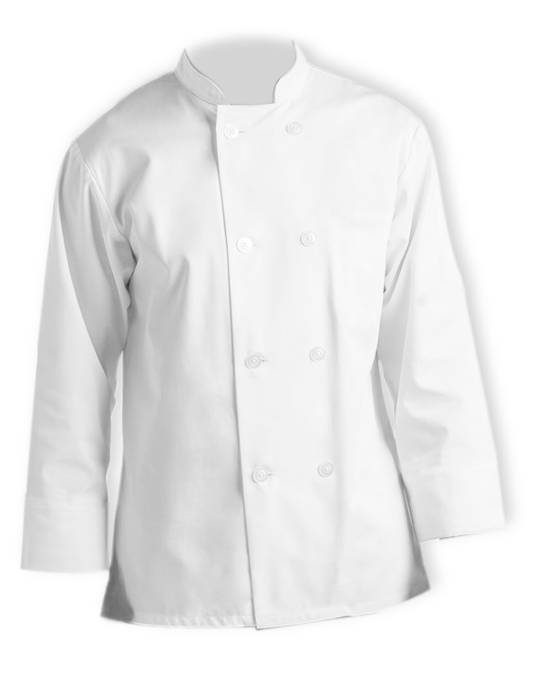 WHITE CHEFS JACKET INS03W UNISEX HALF SLEEVES WITH WHITE REMOVABLE BUTTONS 