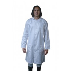 Unisex 100% Cotton Lab Coats with Snap Buttons